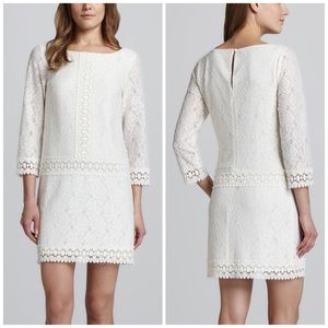 LAUNDRY SHELLI SEGAL Lace Long Sleeve Mini Dress